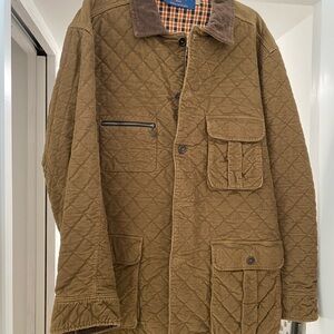Bill’s Khakis Quilted Brown with Corduroy Collar barn coat. Brand new never worn